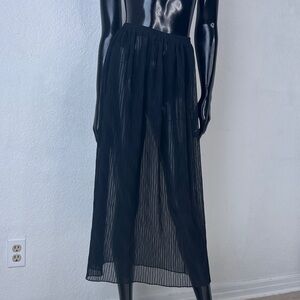 VTG 90s Anna Sui Black Sheer Maxi Skirt